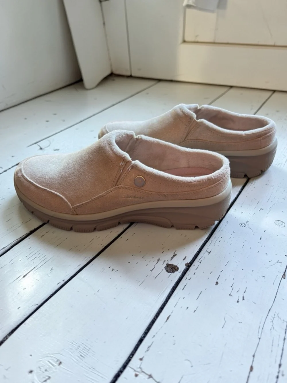 Skechers Martha Stewart Slip-On Clogs Women’s 6.5 Pink Faux Fur Lined Comfort - Picture 8 of 9